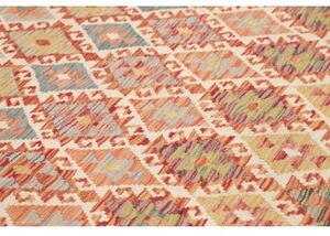 Tappeto Kilim Geometrico Terracotta Beige 208x302 Cm