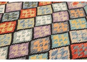 Tappeto Kilim Geometrico Rosso Multicolore 177x244 Cm