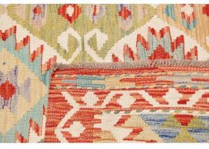Tappeto Kilim Geometrico Rosso Mattone Beige 173x244 Cm