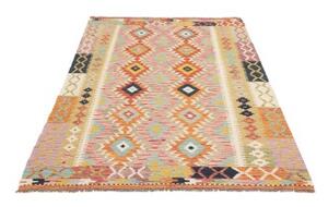 Tappeto Kilim Geometrico Giallo Senape Azzurro 127x182 Cm