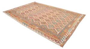 Tappeto Kilim Geometrico Terracotta Beige 208x302 Cm
