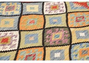 Tappeto Kilim Geometrico Rosso Multicolore 174x238 Cm