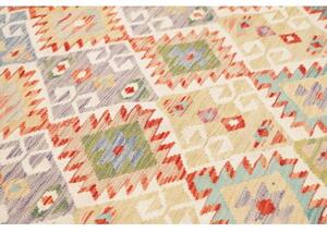 Tappeto Kilim Geometrico Rosso Mattone Beige 173x244 Cm
