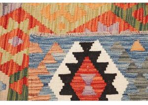 Tappeto Kilim Geometrico Rosso Mattone Multicolore 208x301 Cm