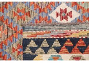 Tappeto Kilim Geometrico Beige Rosso 127x192 Cm