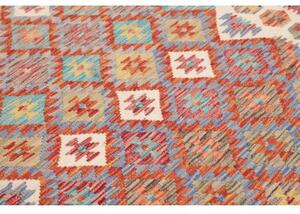 Tappeto Kilim Geometrico Beige Rosso 127x192 Cm