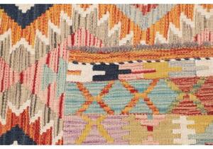 Tappeto Kilim Geometrico Giallo Senape Azzurro 127x182 Cm