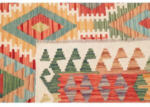 Tappeto Kilim Geometrico Rosso Beige 210x295 Cm