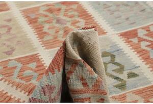 Tappeto Kilim Geometrico Rosso Mattone Beige 404x496 Cm