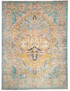 Tappeto Floralia Figurativo Azzurro Beige 279x371 Cm