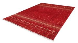Tappeto Gabbeh Nova Geometrico Rosso Beige 248x303 Cm