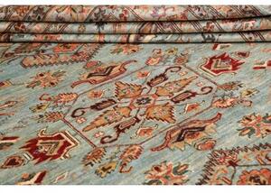 Tappeto Kazak Fine Stilizzato Celeste Mattone 248x296 Cm