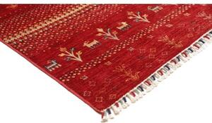 Tappeto Gabbeh Nova Geometrico Rosso Beige 248x303 Cm