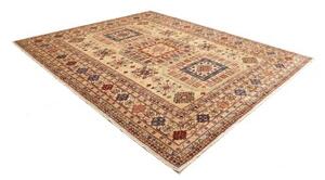 Tappeto Kazak Fine Geometrico Beige Blu Quadrato 261x304 Cm
