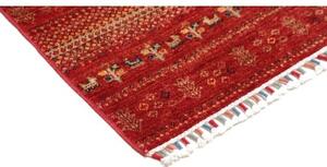 Tappeto Gabbeh Nova Stilizzato Rosso Beige 77x124 Cm