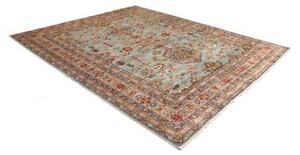 Tappeto Kazak Fine Stilizzato Celeste Mattone 248x296 Cm
