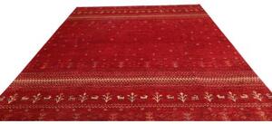 Tappeto Gabbeh Nova Geometrico Rosso Beige 248x303 Cm