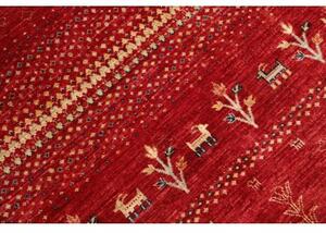 Tappeto Gabbeh Nova Geometrico Rosso Beige 248x303 Cm