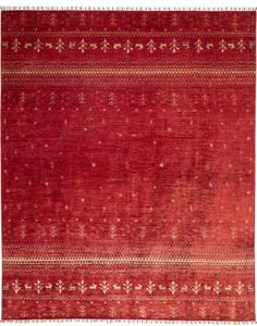 Tappeto Gabbeh Nova Geometrico Rosso Beige 248x303 Cm