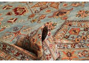Tappeto Kazak Fine Stilizzato Celeste Mattone 248x296 Cm