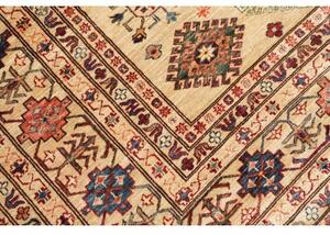 Tappeto Kazak Fine Geometrico Beige Blu Quadrato 261x304 Cm