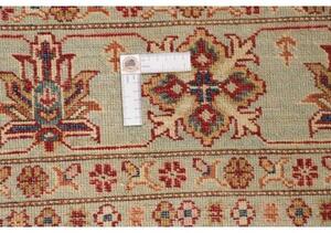 Tappeto Kazak Fine Geometrico Verde Salvia Rosso Mattone 250x310 Cm