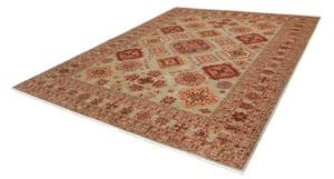 Tappeto Kazak Fine Geometrico Verde Salvia Rosso Mattone 250x310 Cm