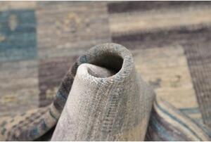 Tappeto Gabbeh Nova Patchwork Grigio Blu Corsia 76x294 Cm