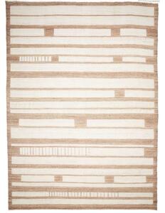 Tappeto Berbero Geometrico Avorio Marrone Chiaro 307x426 Cm