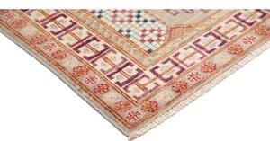 Tappeto Kazak Fine Geometrico Grigio Beige 103x152 Cm