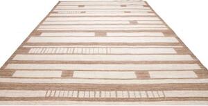 Tappeto Berbero Geometrico Avorio Marrone Chiaro 307x426 Cm