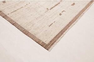 Tappeto Berbero Geometrico Avorio Marrone Chiaro 308x430 Cm