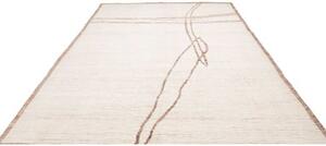 Tappeto Berbero Geometrico Avorio Marrone Chiaro 246x310 Cm