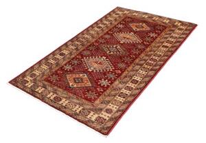 Tappeto Kazak Fine Geometrico Rosso Mattone Beige 92x152 Cm