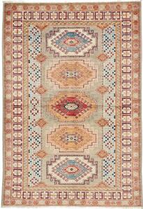 Tappeto Kazak Fine Geometrico Grigio Beige 103x152 Cm