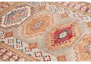 Tappeto Kazak Fine Geometrico Grigio Beige 103x152 Cm