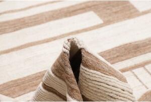 Tappeto Berbero Geometrico Avorio Marrone Chiaro 307x426 Cm