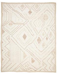 Tappeto Berbero Geometrico Avorio Beige 244x306 Cm