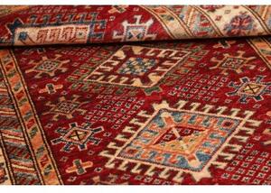 Tappeto Kazak Fine Geometrico Rosso Mattone Beige 92x152 Cm