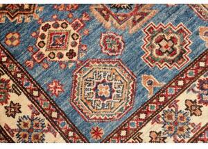 Tappeto Kazak Fine Geometrico Blu Avorio 98x147 Cm