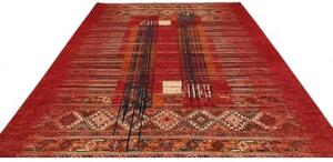 Tappeto Gabbeh Nova Geometrico Rosso Blu 240x306 Cm