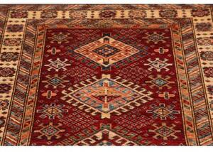Tappeto Kazak Fine Geometrico Rosso Mattone Beige 92x152 Cm