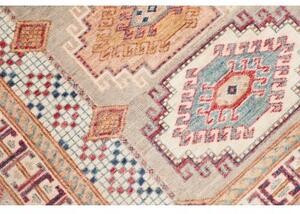 Tappeto Kazak Fine Geometrico Grigio Beige 103x152 Cm
