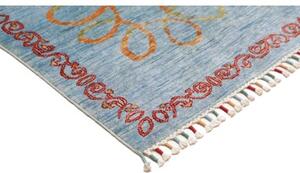 Tappeto Zigler Fine Floreale Azzurro Rosso 210x303 Cm