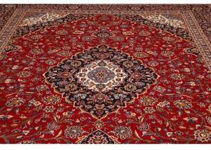Tappeto Ardakan Medaglione Floreale Rosso Blu Scuro 302x405 Cm