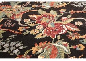 Tappeto Zigler Fine Floreale Nero Rosso 249x280 Cm
