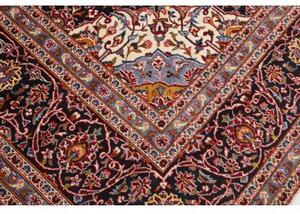 Tappeto Ardakan Medaglione Floreale Rosso Blu Scuro 302x405 Cm