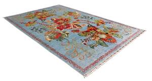 Tappeto Zigler Fine Floreale Azzurro Rosso 210x303 Cm