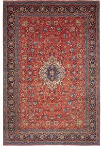 Tappeto Sarough Medaglione Floreale Rosso Blu 248x372 Cm
