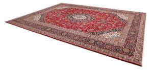 Tappeto Ardakan Medaglione Floreale Rosso Blu Scuro 302x405 Cm